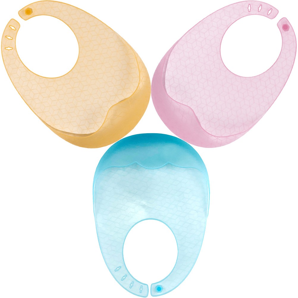 Waterproof Baby Bibs Silicone - 3 babetes de silicone para bebés