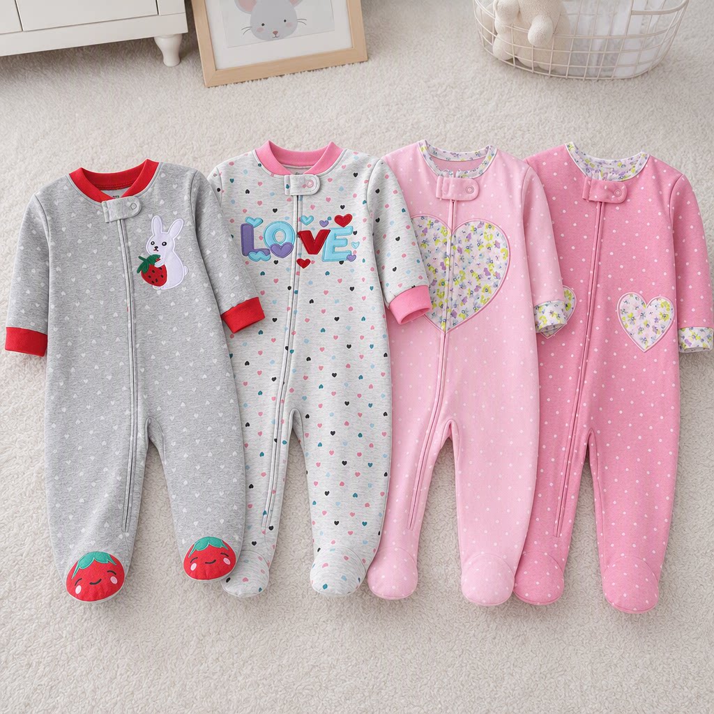 Macacão de Algodão Dupla Face  - Cotton Baby Onesies Zipper avaliação e preço