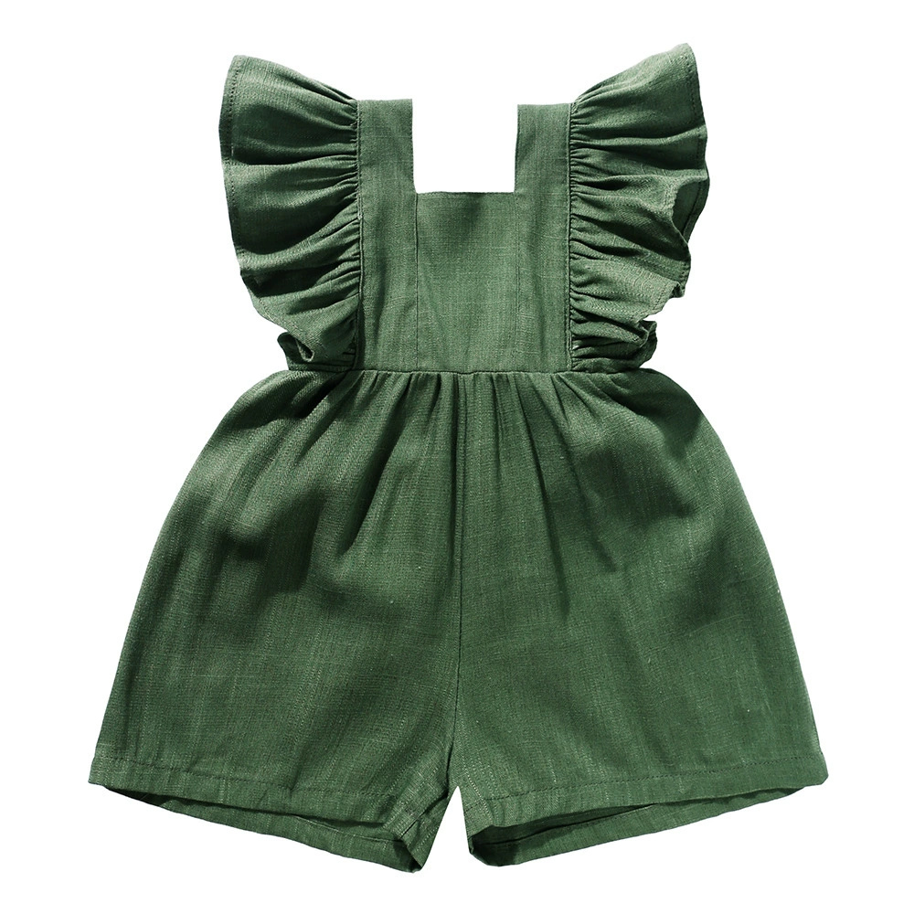 Macacão de Verão 2026 para Beb - Baby Summer Linen Sleeveless Jumpsuit avaliação e preço