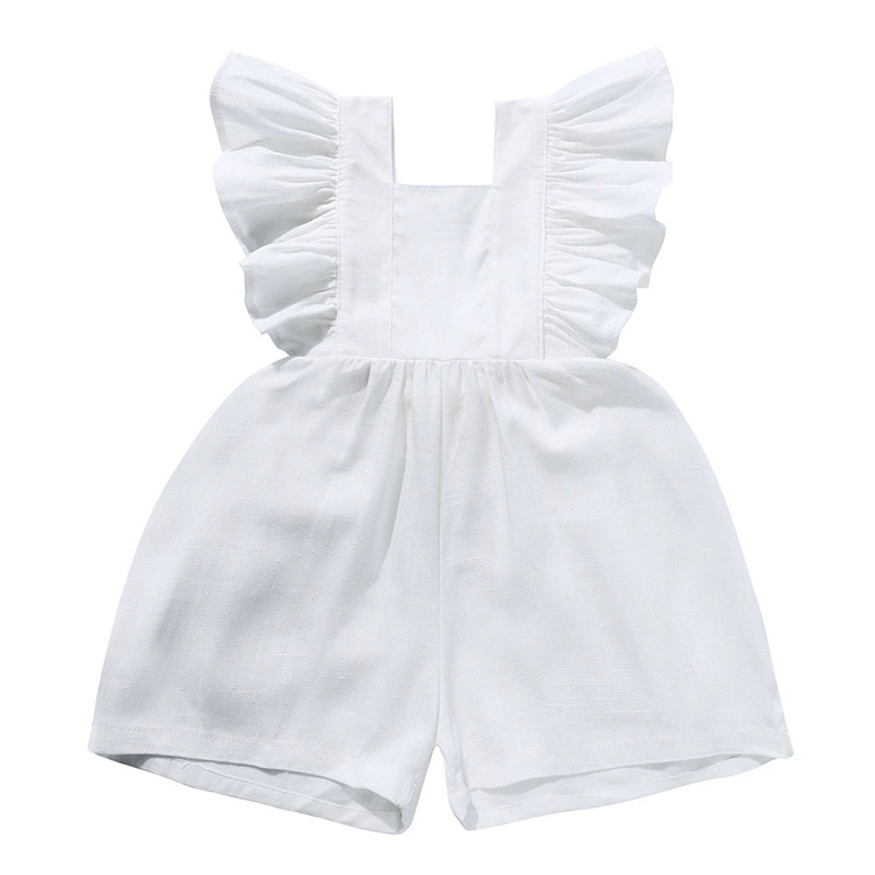 Macacão de Verão 2026 para Beb - Baby Summer Linen Sleeveless Jumpsuit avaliação e preço