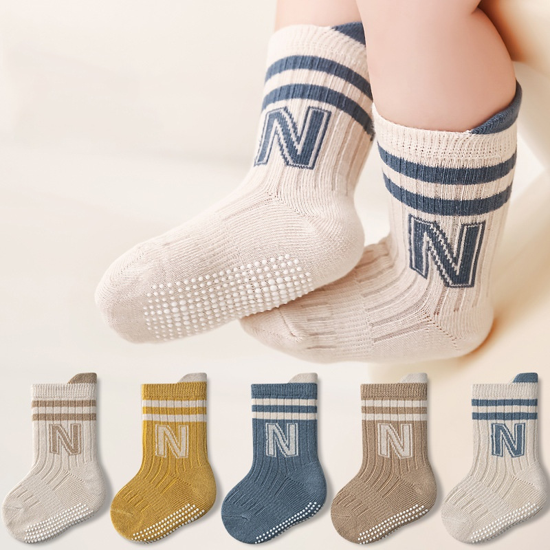 3 pares/lote crianças algodão  - Unisex Baby Socks Non Slip avaliação e preço
